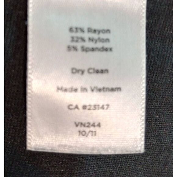 Talbots Dress Ladies 10 Black 3/4 Sleeve‎ Midi - Picture 6 of 7